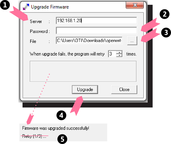 Upgrade firmware version 1.255